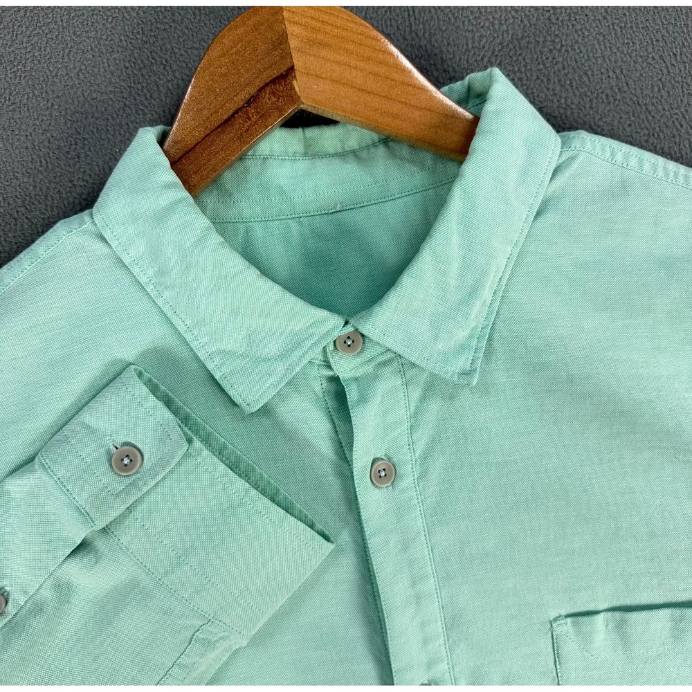 Lululemon Shirt 2XL Tidewater Teal Green Commission Oxford Minimalist Office